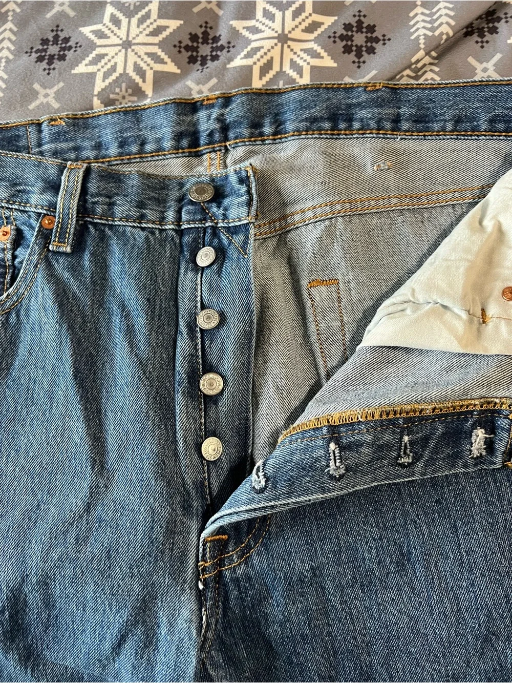 Levi's 501 Classic Blue Straight-Leg Jeans